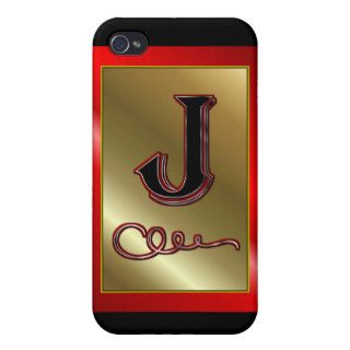 "J" j Mongram Letter J Initial surname christian iPhone 4/4S Covers