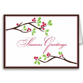 Berry Branch Christmas Greeting Greeting Card