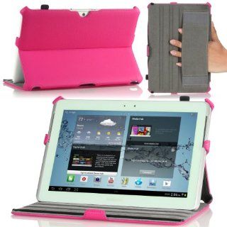 MoKo Slim Fit Folio Cover Case For Samsung Galaxy Tab 2 10.1, MAGENTA (with Built in Multi Angle Stand) Computers & Accessories