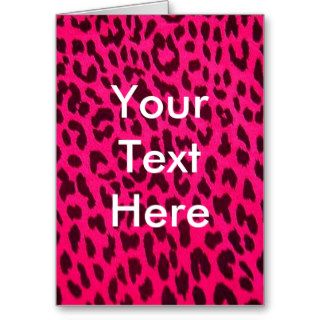 Plain Pink Leopard Print Card