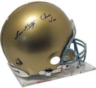 Charlie Weis signed Notre Dame Fighting Irish Full Size Helmet w/Lou Holtz  Steiner Hologram Sports Collectibles