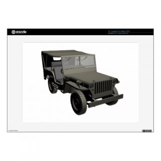 Willys Jeep Right Hand Drive Decal For 15" Laptop