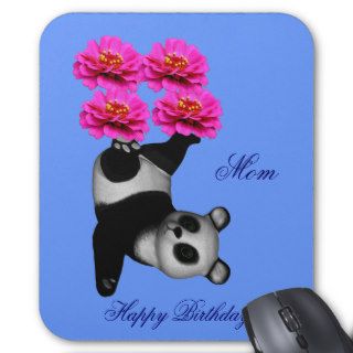 Mom Happy Birthday Juggling Panda Cute Mousepad