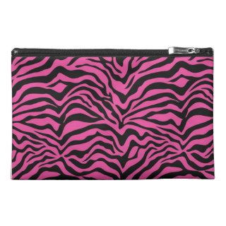 Pink Zebra Print Travel Accessories Bags