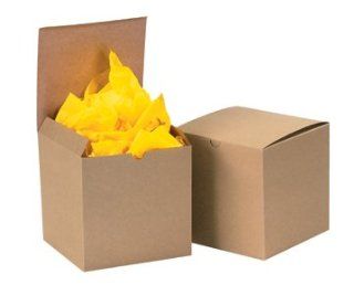 SHPGB332K   Kraft Gift Boxes, 3 x 3 x 2  Box Mailers 