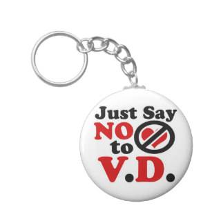Just Say no to Valentines day Keychain 