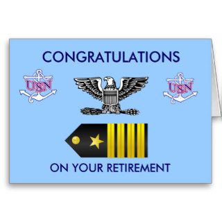 Navy Retirement Card   Captain