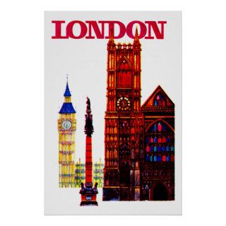 London England ~ Vintage Travel Poster