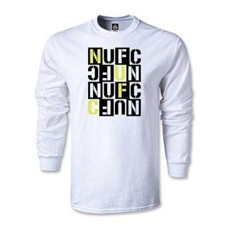 Euro 2012   Newcastle United Letter Block LS T Shirt (White)  Sports Fan T Shirts  Sports & Outdoors
