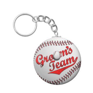 Baseball Groom's Team Keychain