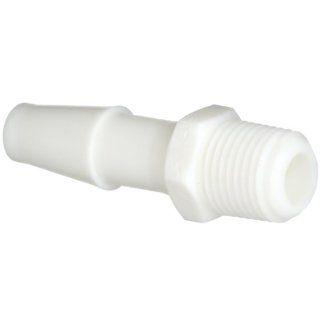 Value Plastics 1860 1 White Nylon Tube Fitting, Classic Series Barbed Adapter, 1/4" (6.4 mm) Tube ID x 1/8 27 NPT Male (Pack of 25)