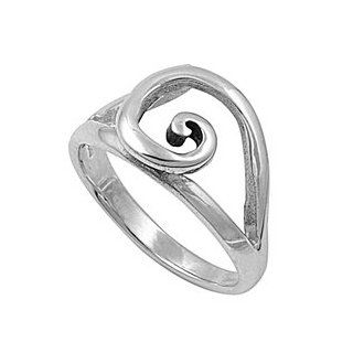 Sterling Silver 12mm Cosmic Swirl Ring (Size 6   11) Jewelry