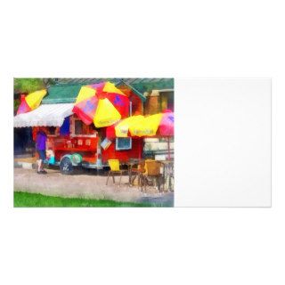 Hot Dog Stand in Mall Personalized Photo Card