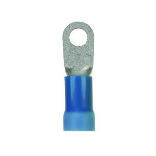 Panduit PV6 56R X Ring Terminal, Large Wire, Vinyl Insulated, 6 AWG Wire Range, 5/16" Stud Size, Blue, 0.05" Stock Thickness, 0.340" Max Insulation, 0.62" Terminal Width, 1.74" Terminal Length, 0.53" Center Hole Diameter (Pack