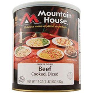 Mountain House Diced Beef #10 Can Freeze Dried Food   6 Cans Per Case NEW  Camping Freeze Dried Food  Sports & Outdoors