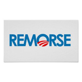 Anti Obama Bumpersticker   Remorse Print