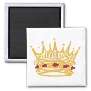 A Golden King's Crown With Jewels Fridge Magnet