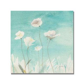 Sheila Golden 'White Poppies' Canvas Art Trademark Fine Art Canvas