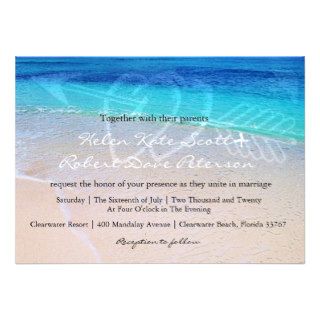 Retro Love at The Beach Wedding Invitation
