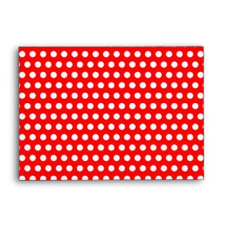 Red with Tiny White Dots A6 Envelope