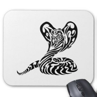 Tribal Tiger Head Cobra.png Mouse Pads