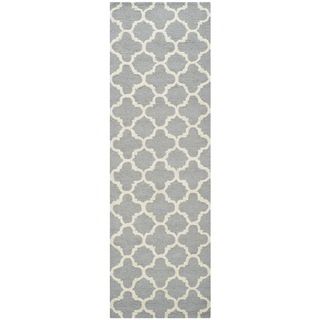 Safavieh Handmade Moroccan Cambridge Silver Wool Runner Rug (2'6 x 8') Safavieh Runner Rugs