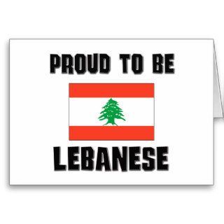Proud To Be LEBANESE Greeting Cards