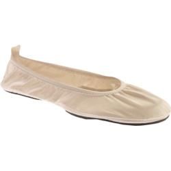 Women's Satin Foldup Flats White Wedding Slip ons