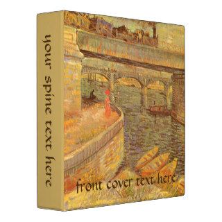 Bridges Across the Seine by Vincent van Gogh Vinyl Binders