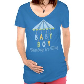May Due Date Baby Boy Maternity T shirt