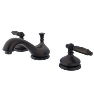 Kingston Brass KS1165GL+ Georgian Widespread Lavatory Faucet, Oil Rubbed Bronze   Touch On Bathroom Sink Faucets  