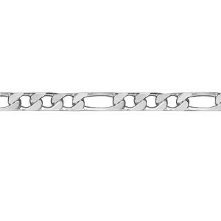 So Chic Jewels   Sterling Silver 55 cm Long Extra Large 7 mm Luxury Figaro Chain Necklace Jewelry