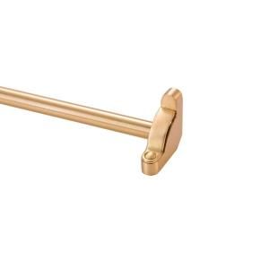 Zoroufy Heritage Collection Tubular 36 in. x 1/2 in. Brushed Brass Stair Rod Set with Classic Brackets 24082