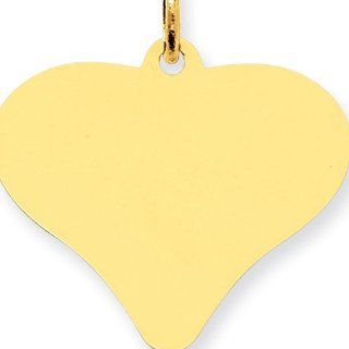 14K Heart Disc Charm Jewelry