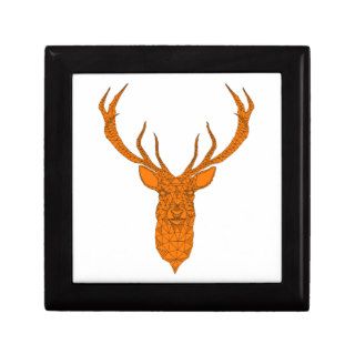 Christmas deer head abstract geometric pattern jewelry boxes