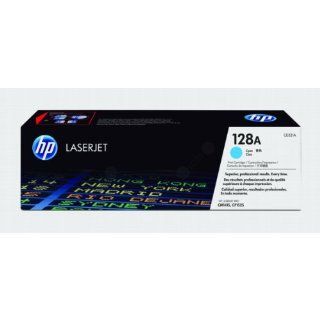Genuine HP 128A (CE321A) Cyan Laser Toner Cartridge (up to 1,300 pages)