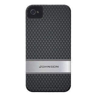 Customized Black Metal Pattern with Steel Plate  iPhone 4 Cover