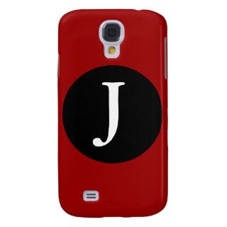J Initial J Letter J Red Black iPhone 3 Speck Case Samsung Galaxy S4 Covers