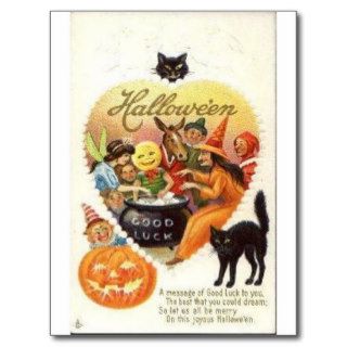 Vintage Halloween Greeting Cards Classic Posters Post Card
