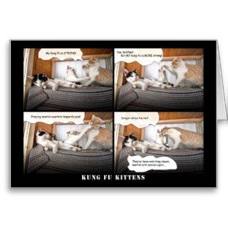 Kung Fu Kittens Greeting Card