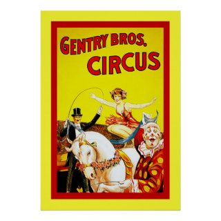 Gentry Bros Circus Poster