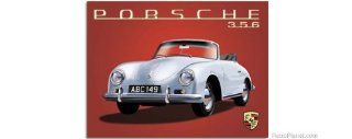 Porsche 356 Metal Sign Automobiles and Cars Decor Wall Accent   Wall Sculptures
