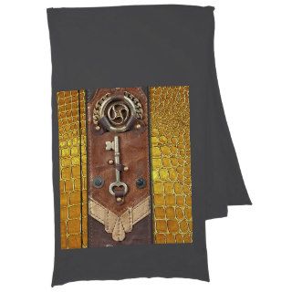 Western Style Leather and Concho Design Scarf Wrap