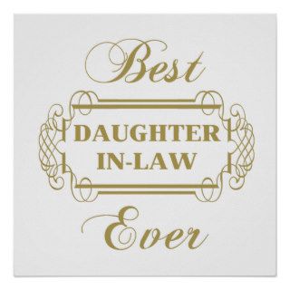Best Daughter In Law Ever (Framed) Print