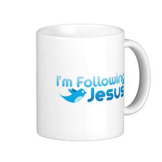 Twitter me I'm Following Jesus Christ Mugs