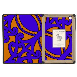 Colorful blue and orange tattoo patterns iPad mini cases