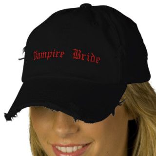 Gothic cute Vampire Bride Embroidered Hat