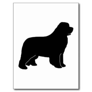 Newfoundland dog silhouette post cards
