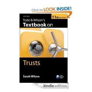 Todd & Wilson's Textbook on Trusts eBook Sarah Wilson Kindle Store