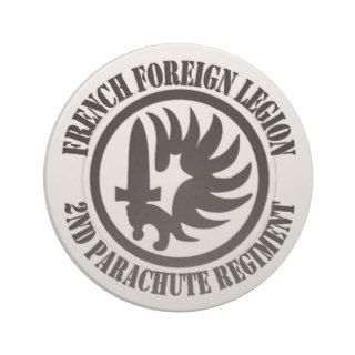 FRENCH FOREIGN LEGION 2ND PARACHUTE REGIMENT BEVERAGE COASTERS